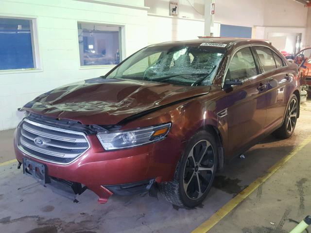 1FAHP2H87EG183955 - 2014 FORD TAURUS SEL MAROON photo 2