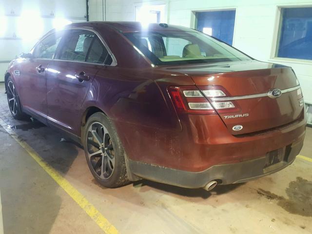 1FAHP2H87EG183955 - 2014 FORD TAURUS SEL MAROON photo 3