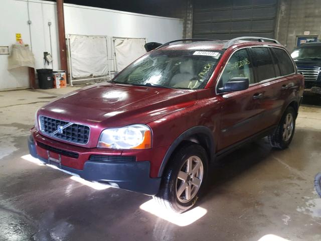 YV1CM59H041053041 - 2004 VOLVO XC90 MAROON photo 2