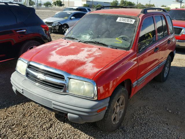 2CNBE134146909629 - 2004 CHEVROLET TRACKER RED photo 2