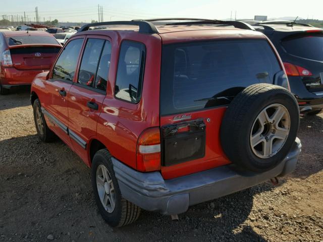 2CNBE134146909629 - 2004 CHEVROLET TRACKER RED photo 3