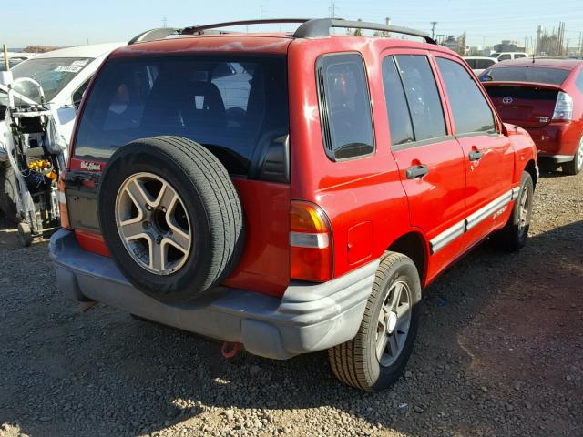 2CNBE134146909629 - 2004 CHEVROLET TRACKER RED photo 4