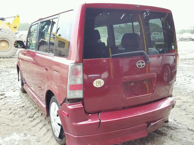 JTLKT334664104661 - 2006 TOYOTA SCION XB Bordo foto 3