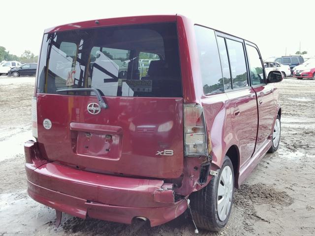 JTLKT334664104661 - 2006 TOYOTA SCION XB Bordo foto 4