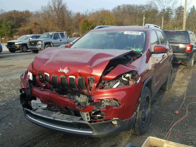 1C4PJMDB9FW593099 - 2015 JEEP CHEROKEE L RED photo 2