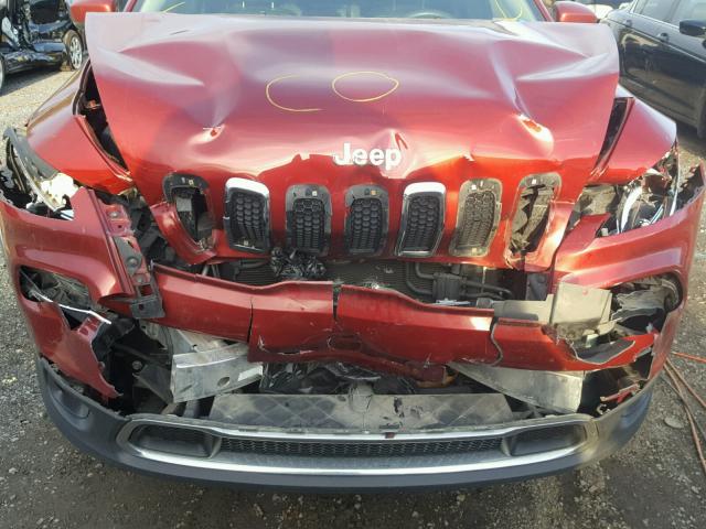 1C4PJMDB9FW593099 - 2015 JEEP CHEROKEE L RED photo 9