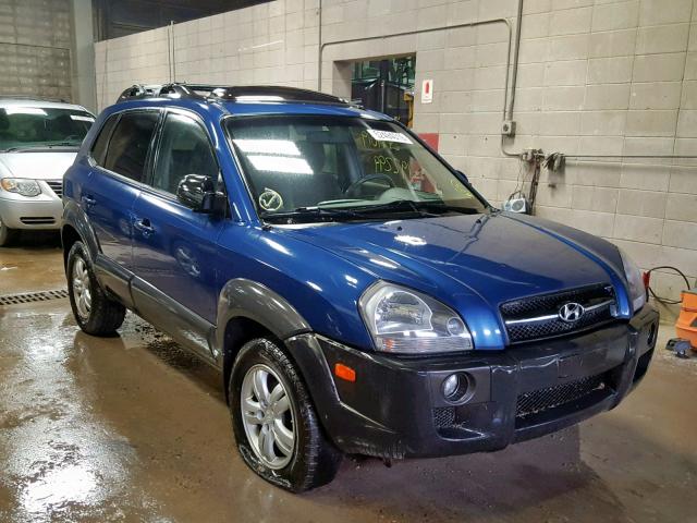 KM8JN12D28U732349 - 2008 HYUNDAI TUCSON SE BLUE photo 1