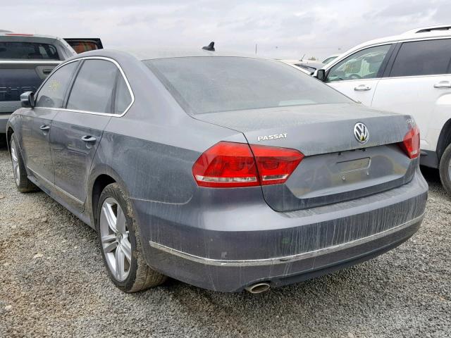 1VWBV7A33FC100996 - 2015 VOLKSWAGEN PASSAT SE GRAY photo 3