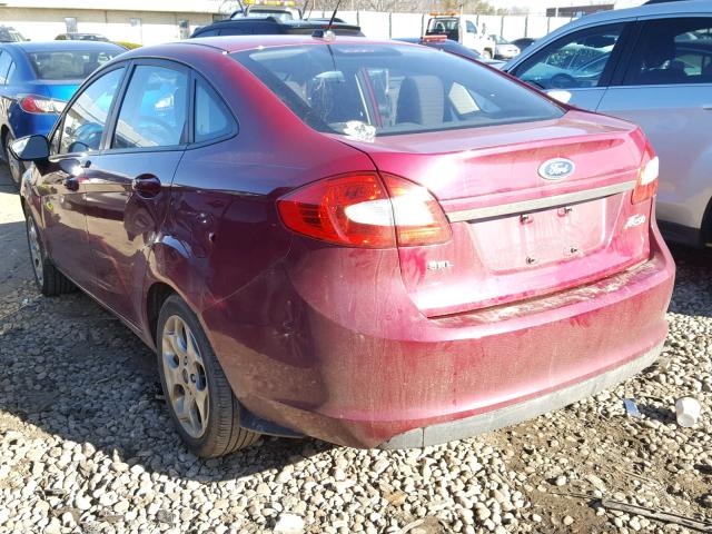 3FADP4CJ1BM108271 - 2011 FORD FIESTA SEL RED photo 3