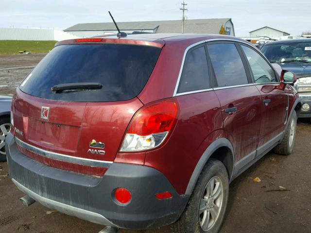 3GSDL43N29S612301 - 2009 SATURN VUE XE RED photo 4