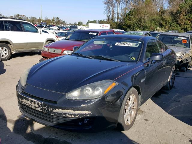 KMHHM66D98U266430 - 2008 HYUNDAI TIBURON GS BLACK photo 2