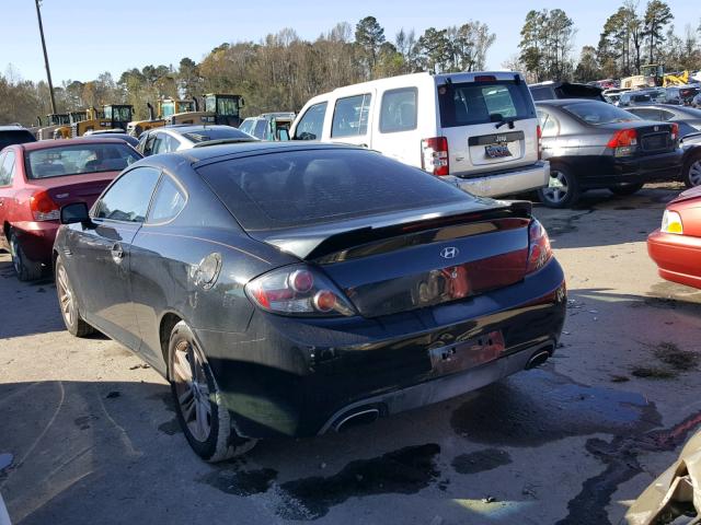 KMHHM66D98U266430 - 2008 HYUNDAI TIBURON GS BLACK photo 3