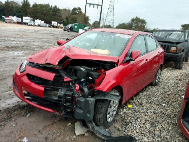 KMHCT4AE6GU031922 - 2016 HYUNDAI ACCENT SE RED photo 2