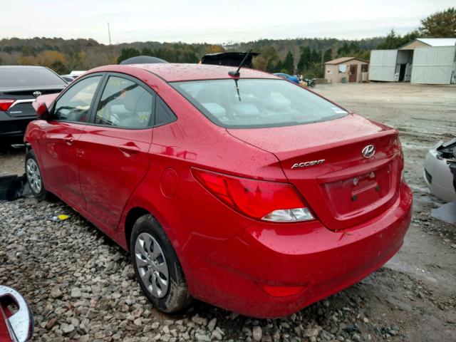 KMHCT4AE6GU031922 - 2016 HYUNDAI ACCENT SE RED photo 3