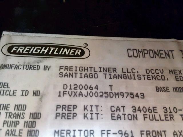 1FVXAJ0025DM97543 - 2005 FREIGHTLINER CONVENTION BLUE photo 10