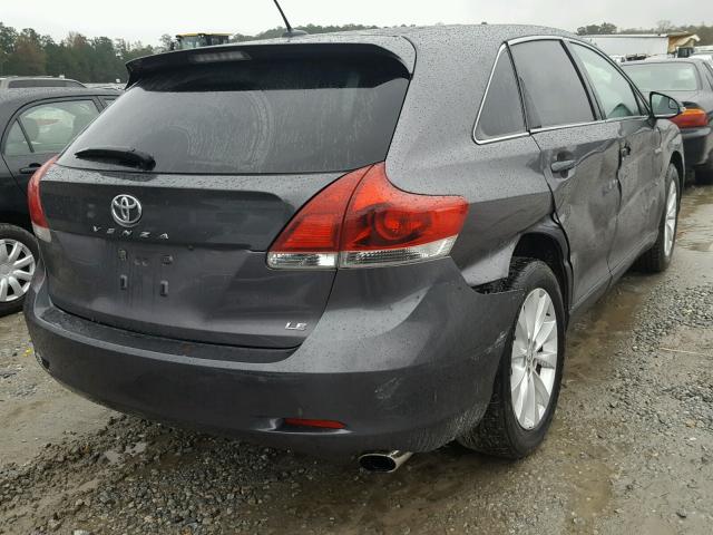 4T3ZA3BB2EU087035 - 2014 TOYOTA VENZA LE GRAY photo 4