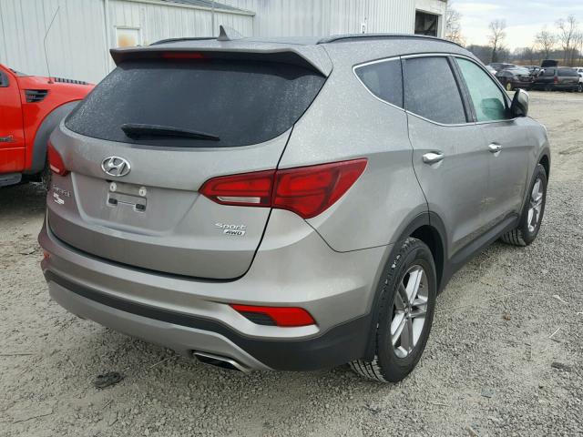 5NMZUDLB5HH007148 - 2017 HYUNDAI SANTA FE S GRAY photo 4