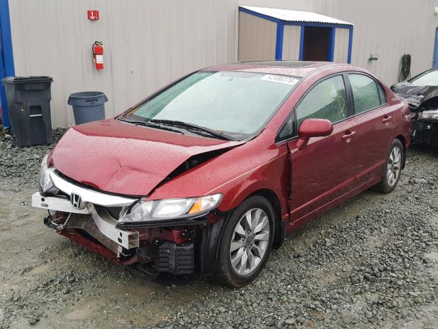 2HGFA1F95AH527209 - 2010 HONDA CIVIC EXL 勃艮第红 照片 2