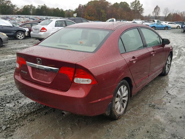 2HGFA1F95AH527209 - 2010 HONDA CIVIC EXL 勃艮第红 照片 4