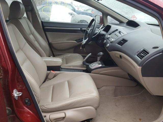 2HGFA1F95AH527209 - 2010 HONDA CIVIC EXL 勃艮第红 照片 5