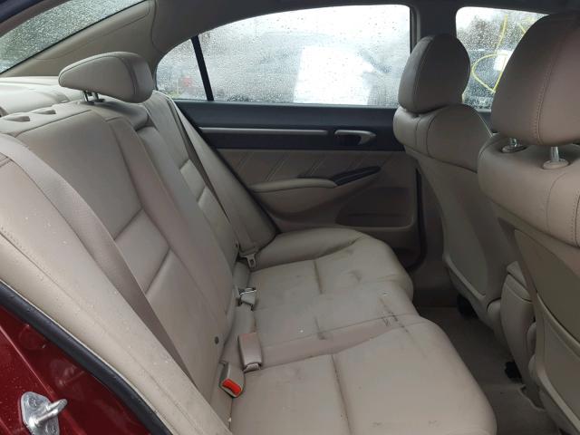 2HGFA1F95AH527209 - 2010 HONDA CIVIC EXL 勃艮第红 照片 6