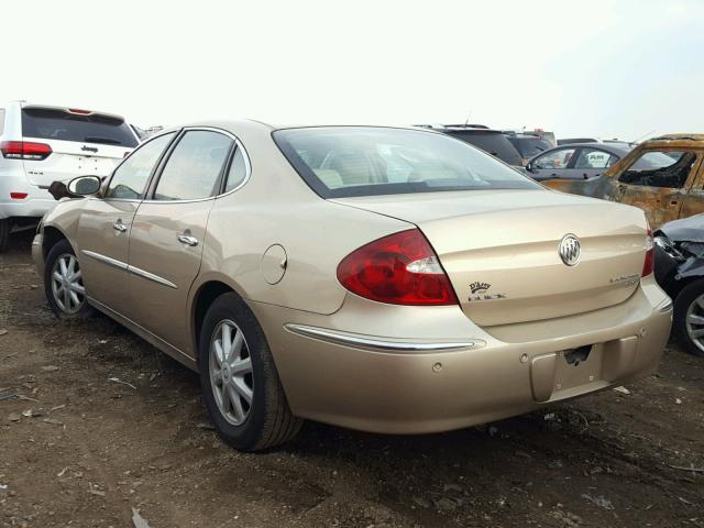 2G4WD532651302277 - 2005 BUICK LACROSSE C TAN photo 3