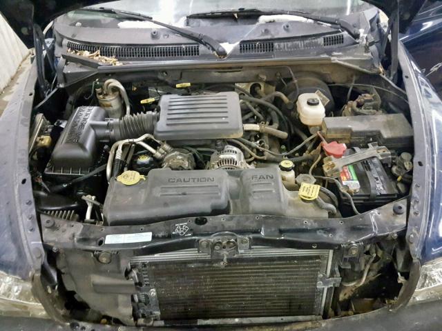 1B7GG22N51S269325 - 2001 DODGE DAKOTA BLUE photo 7