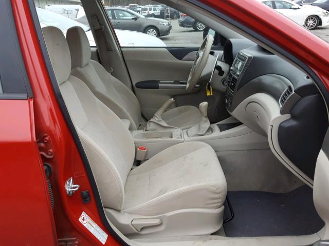 JF1GH61628G828797 - 2008 SUBARU IMPREZA 2. RED photo 5