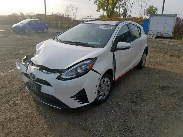 JTDKDTB37J1615016 - 2018 TOYOTA PRIUS C WHITE photo 2