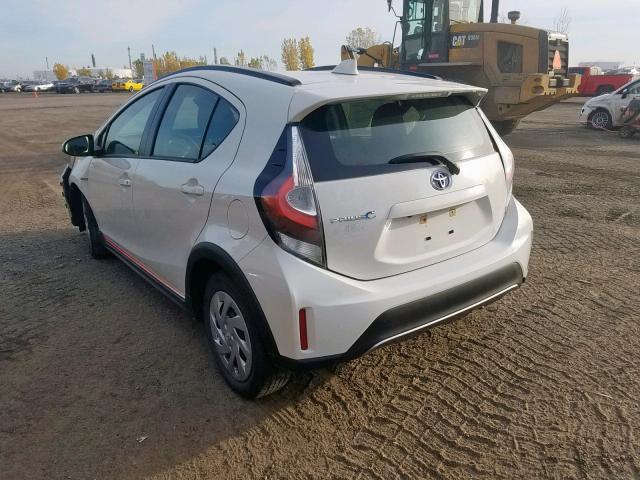 JTDKDTB37J1615016 - 2018 TOYOTA PRIUS C WHITE photo 3