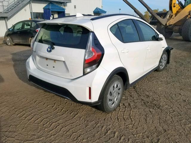 JTDKDTB37J1615016 - 2018 TOYOTA PRIUS C WHITE photo 4