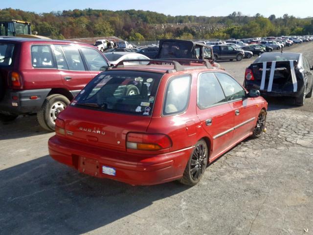 JF1GF4357WG800330 - 1998 SUBARU IMPREZA L RED photo 4