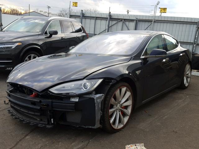 5YJSA1DP0DFP17024 - 2013 TESLA MODEL S BLUE photo 2