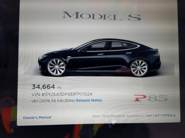 5YJSA1DP0DFP17024 - 2013 TESLA MODEL S BLUE photo 8