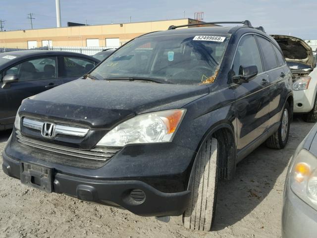 5J6RE48738L805755 - 2008 HONDA CR-V EXL BLACK photo 2