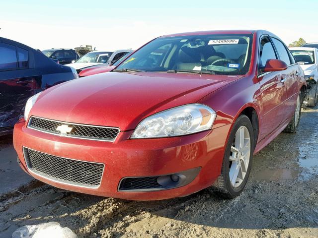 2G1WC5E36F1161394 - 2015 CHEVROLET IMPALA LIM RED photo 2