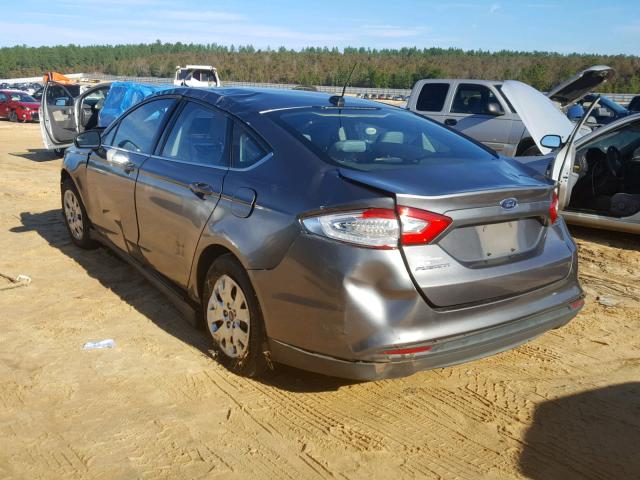 1FA6P0G72E5394755 - 2014 FORD FUSION S GRAY photo 3