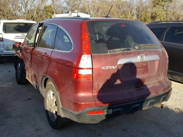 JHLRE48737C099684 - 2007 HONDA CR-V EXL MAROON photo 3