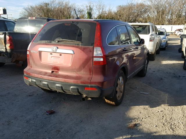 JHLRE48737C099684 - 2007 HONDA CR-V EXL MAROON photo 4