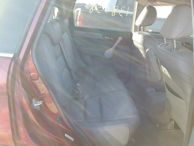 JHLRE48737C099684 - 2007 HONDA CR-V EXL MAROON photo 6