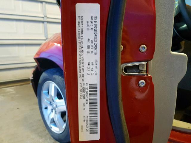 1B3JB48B07D504984 - 2007 DODGE CALIBER SX RED photo 10