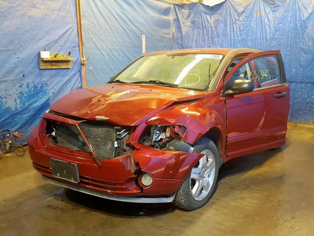 1B3JB48B07D504984 - 2007 DODGE CALIBER SX RED photo 2