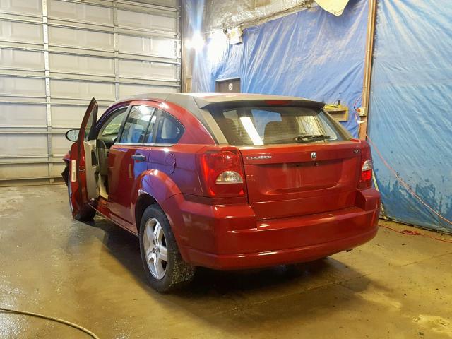 1B3JB48B07D504984 - 2007 DODGE CALIBER SX RED photo 3