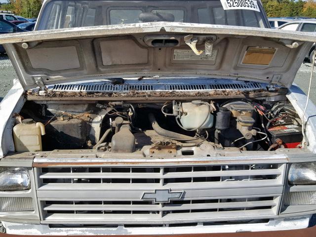 1GCDG15N8G7158420 - 1986 CHEVROLET VAN G10 WHITE photo 7