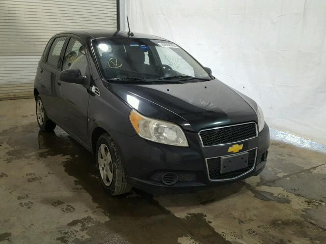 KL1TD66E19B612773 - 2009 CHEVROLET AVEO LS BLACK photo 1