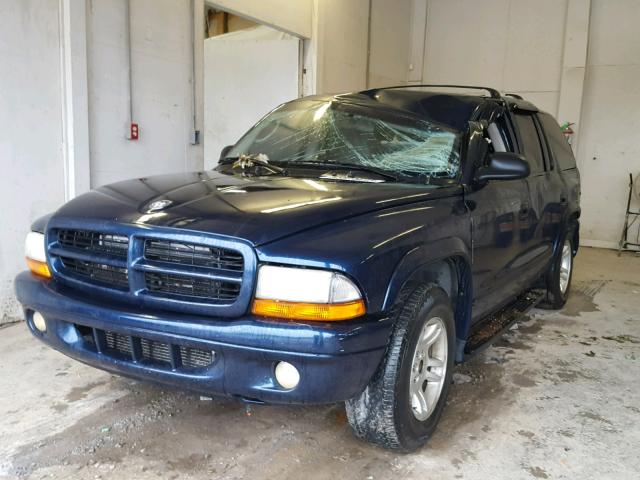 1D4HR48N83F508026 - 2003 DODGE DURANGO SL BLUE photo 2