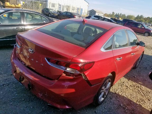 5NPE34AF1JH679451 - 2018 HYUNDAI SONATA SPO RED photo 4