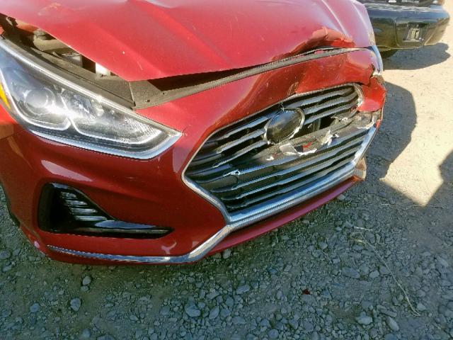 5NPE34AF1JH679451 - 2018 HYUNDAI SONATA SPO RED photo 9