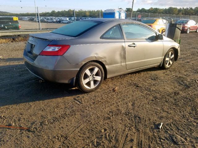 2HGFG12887H506942 - 2007 HONDA CIVIC EX GRAY photo 4