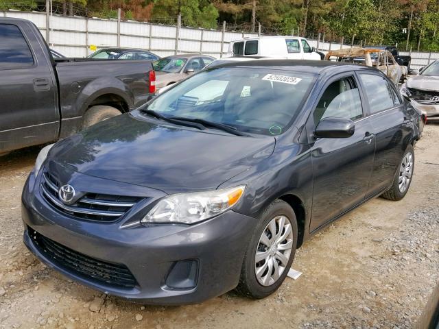 5YFBU4EE3DP139267 - 2013 TOYOTA COROLLA BA GRAY photo 2